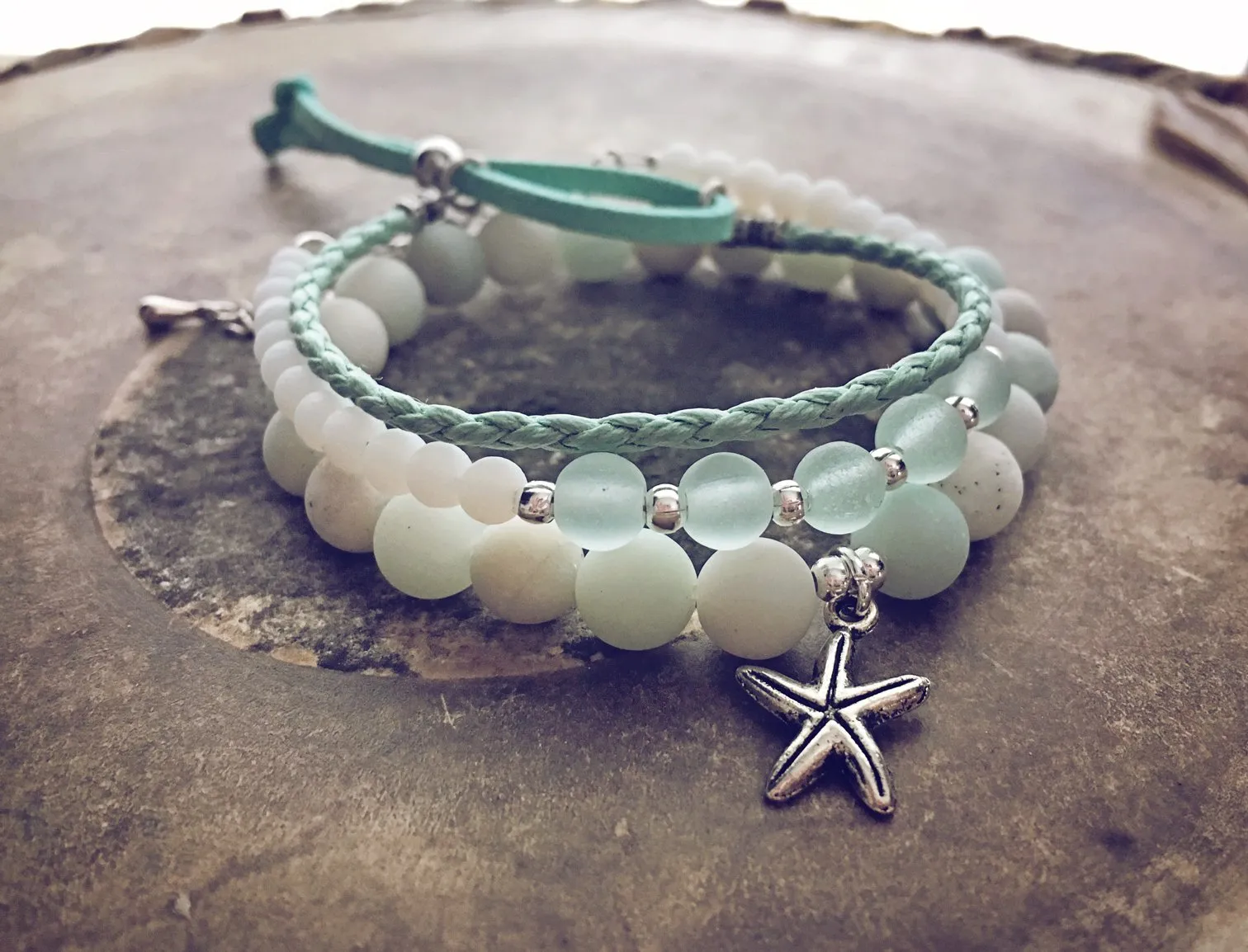 seafoam beachy bracelet style pack