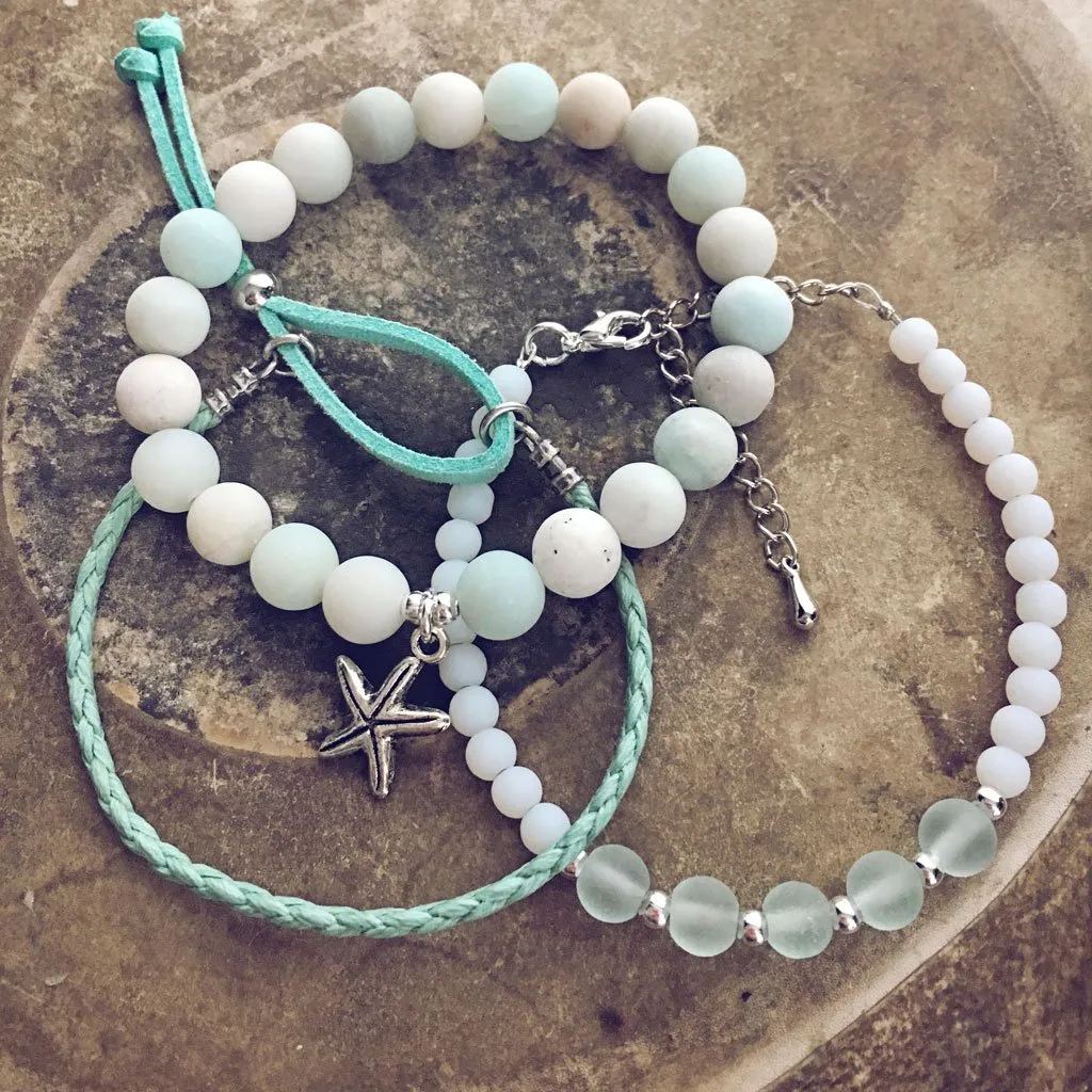 seafoam beachy bracelet style pack