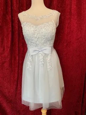 Short Satin/ Tulle Dress Size 16 Style HJZY65