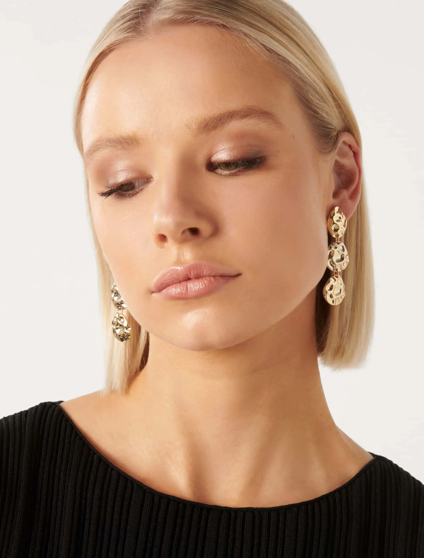 Signature Anthea Multi Textured Drop Earrings