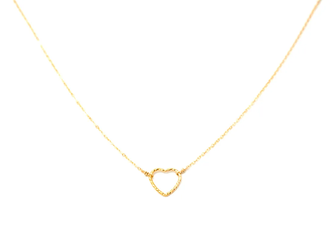 Small Shimmer Heart Necklace