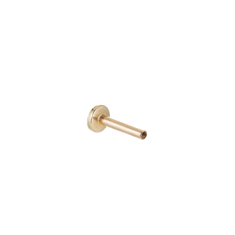 Solid Gold Triple Ball Stud Single Earring, 14k