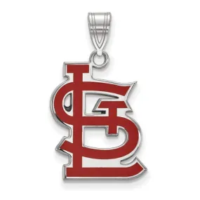 St Louis Cardinals Large STL Red Enamel Pendant