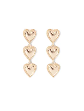 Tammy Triple Heart Drop Earrings