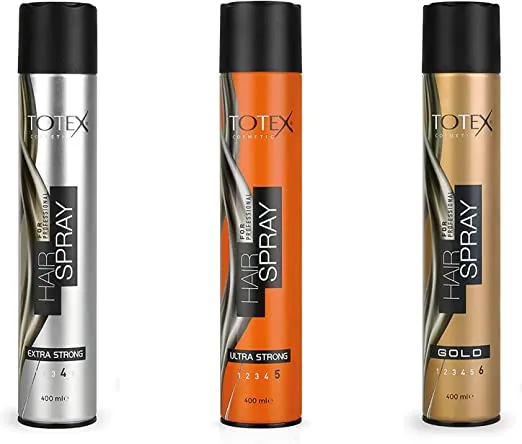 TOTEX Extra Strong Aerosol Spray 400 ml- Aerosol special hair spray for men and women