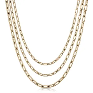 Triple Medium Link Chain Necklace