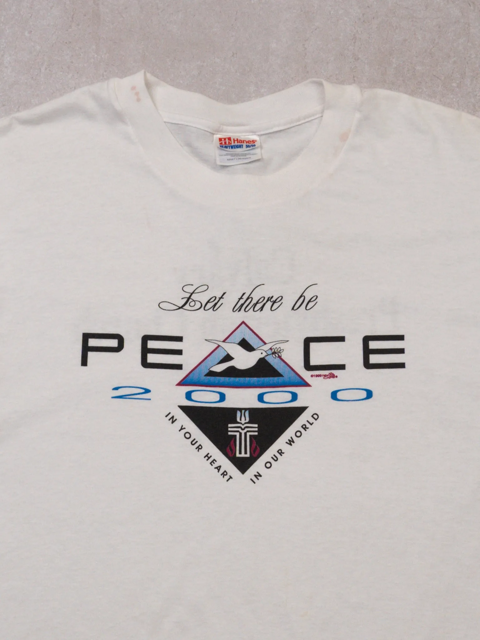 Vintage '00 Let There Be Peace Single Stitch Tee (M)